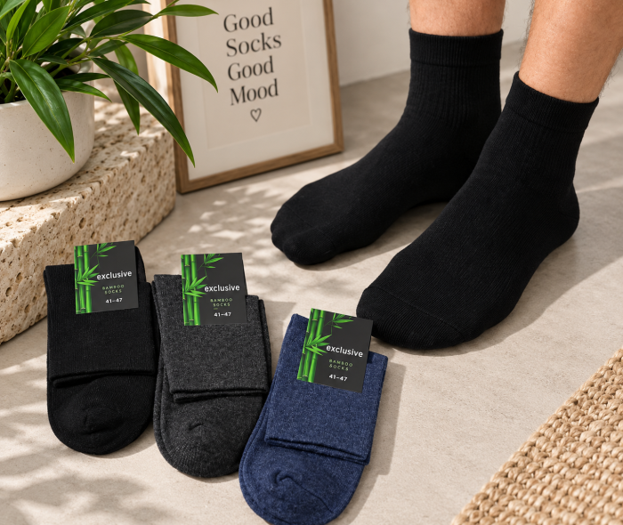 Набір 12 пар |Шкарпетки демісезонні "Master-Exciusive Bambu Socks" |• Мікс •| Розмір: 40-45