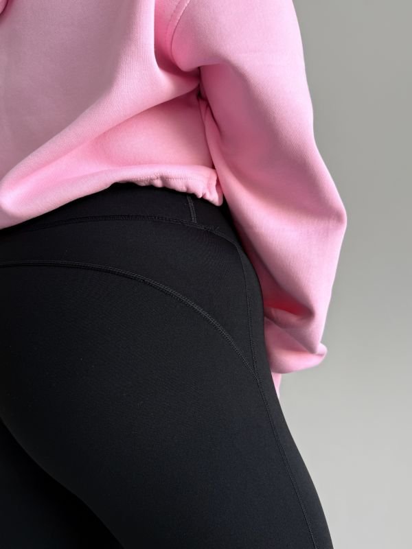 Лосини кльош із дайвінгу | Чорний колір | Висока посадка | Розміри M–2XL