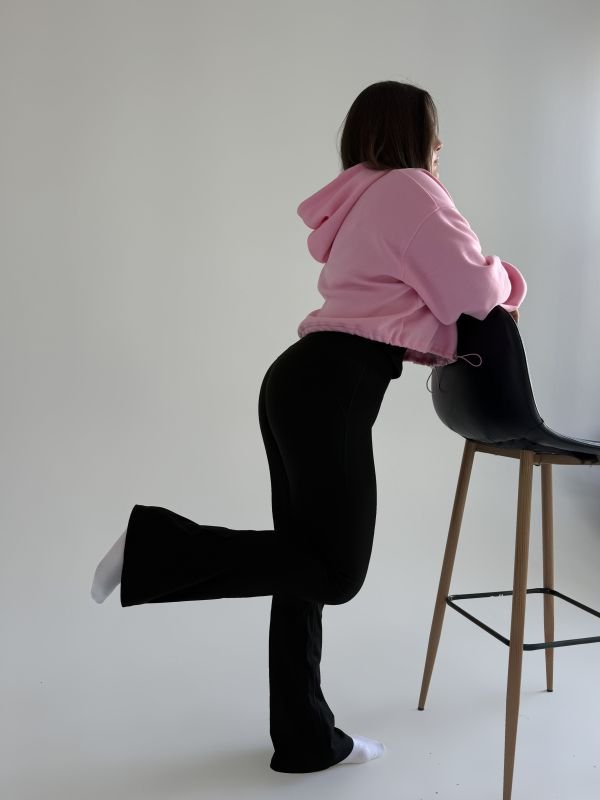 Лосини кльош із дайвінгу | Чорний колір | Висока посадка | Розміри M–2XL