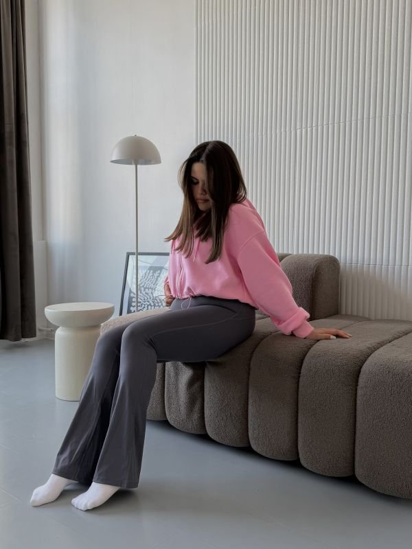 Лосини кльош із дайвінгу | Сірий колір | Висока посадка | Розміри M–2XL