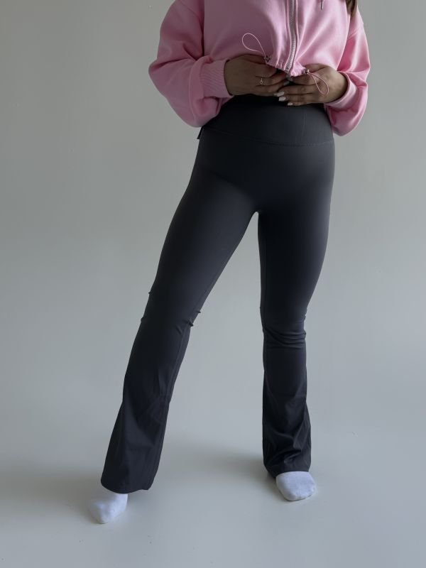 Лосини кльош із дайвінгу | Сірий колір | Висока посадка | Розміри M–2XL