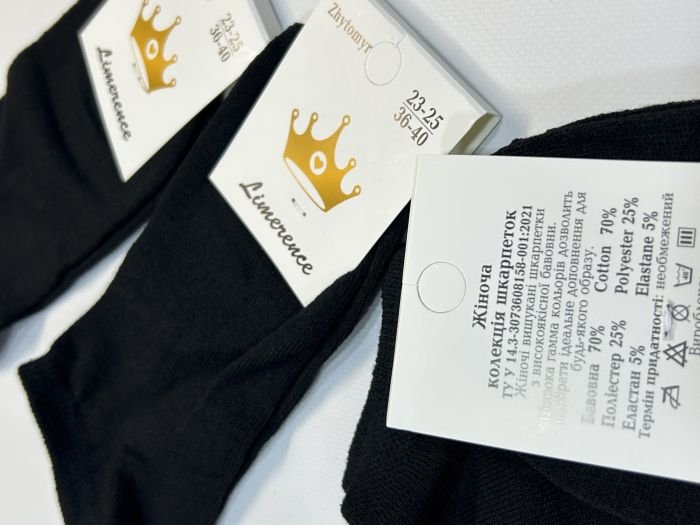 Набір шкарпеток “Limerence”, •Чорні базові• розмір: 36-40