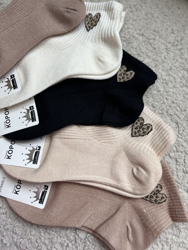 Зимові кашемірові шкарпетки "Корона" | • Тигрове серце • |Розмір: 37-41