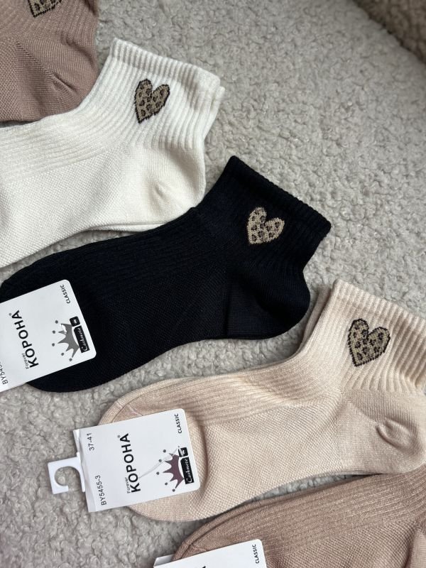 Зимові кашемірові шкарпетки "Корона" | • Тигрове серце • |Розмір: 37-41