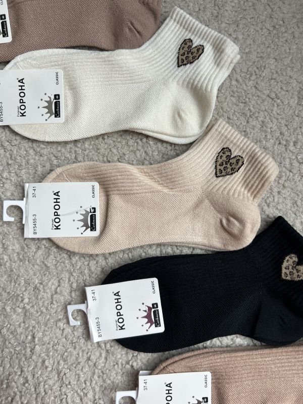 Зимові кашемірові шкарпетки "Корона" | • Тигрове серце • |Розмір: 37-41