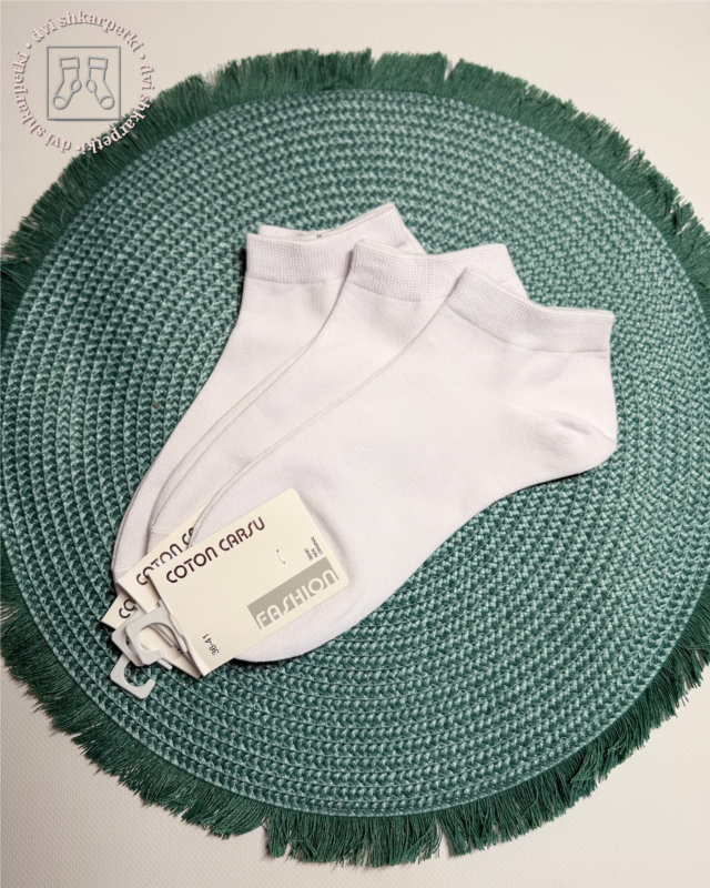 Жіночі шкарпетки "Cotton Carsu" |• Базові білі| Розмір: 36-41