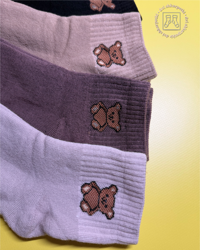 Набір 10 пар |Шкарпетки жіночі зимові "NiceSocks" І Махрові бавовняні І Ведмежа - Розмір: 36-40