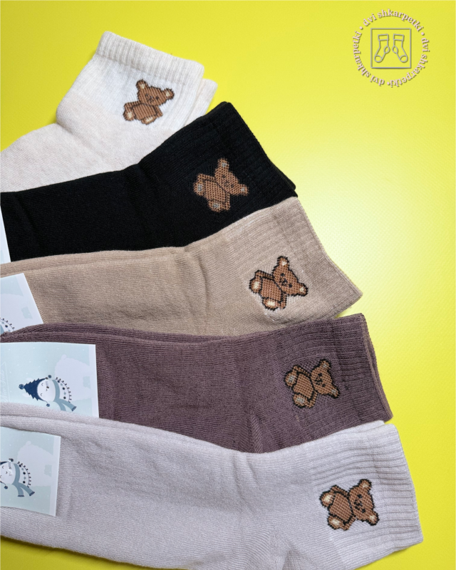 Набір 10 пар |Шкарпетки жіночі зимові "NiceSocks" І Махрові бавовняні І Ведмежа - Розмір: 36-40