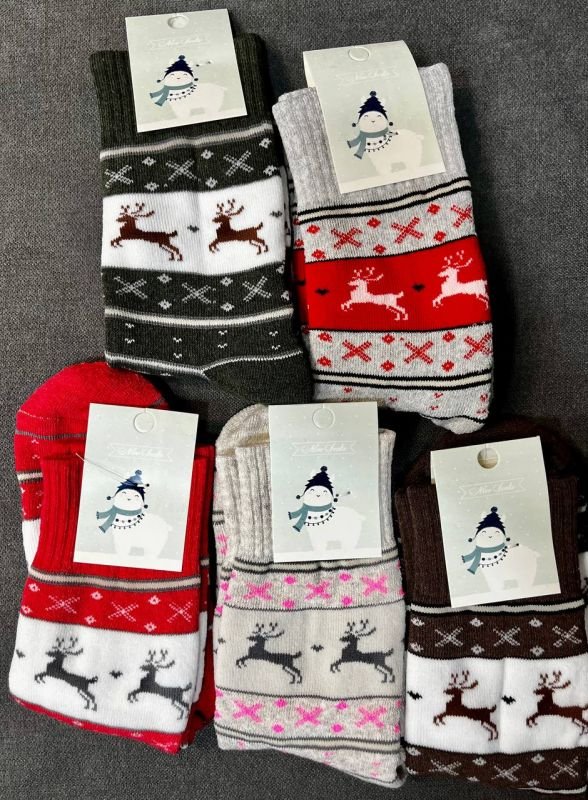 Зимові шкарпетки "NiceSocks" олені (високі, махра, р. 36-40)   Зимові шкарпетки "NiceSocks" олені (високі, махра, р. 36-40)