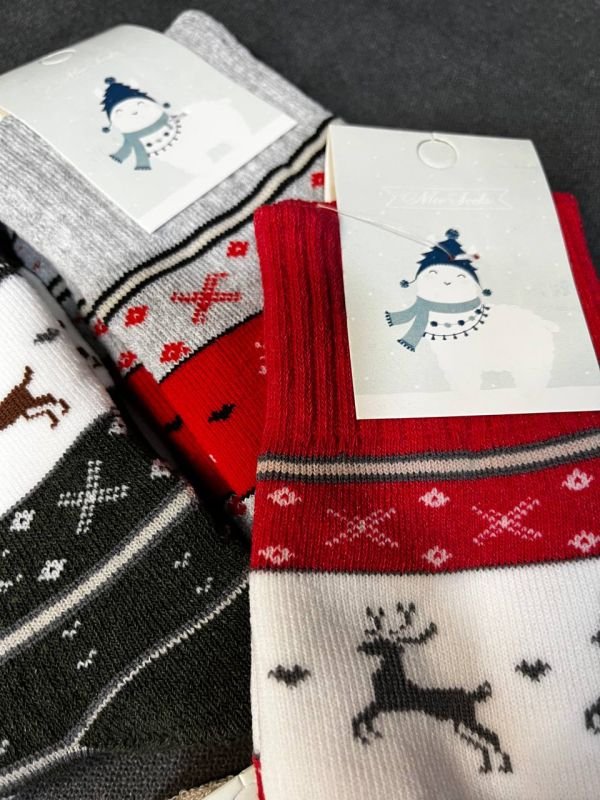 Зимові шкарпетки "NiceSocks" олені (високі, махра, р. 36-40)   Зимові шкарпетки "NiceSocks" олені (високі, махра, р. 36-40)