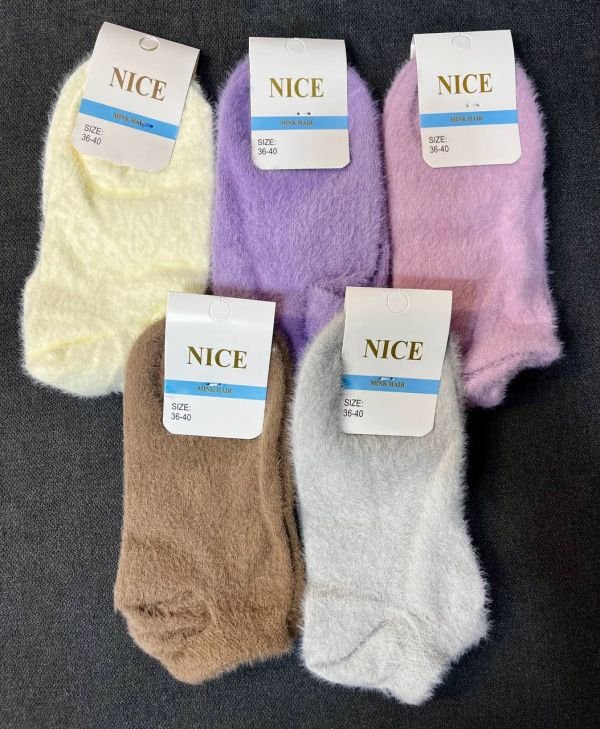 Зимові шкарпетки "NiceSocks" пухнаста кольорова норка (короткі, норка, р. 36-40) Зимові шкарпетки "NiceSocks" пухнаста кольорова норка (короткі, норка, р. 36-40)