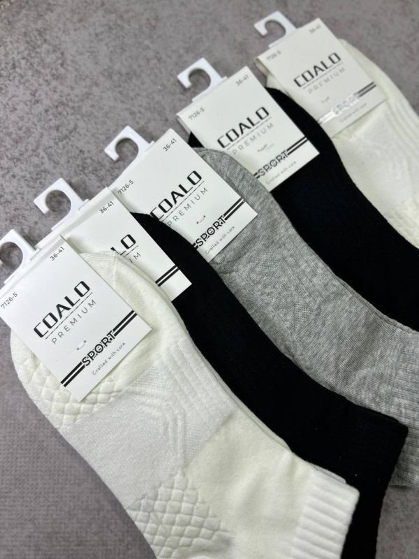 Шкарпетки демісезонні "COALO" |• Резинка-фікстатор• Короткі•|Розмір: 36-41