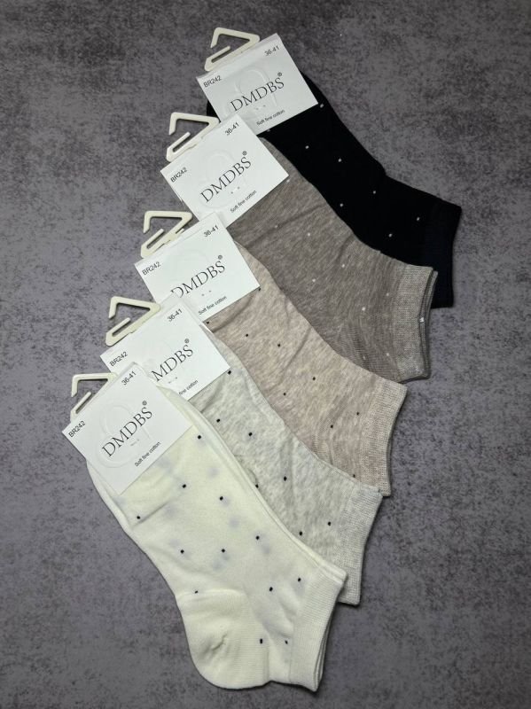 Шкарпетки демісезонні "DMDBS" |• В горошок • Короткі•|Розмір: 36-41