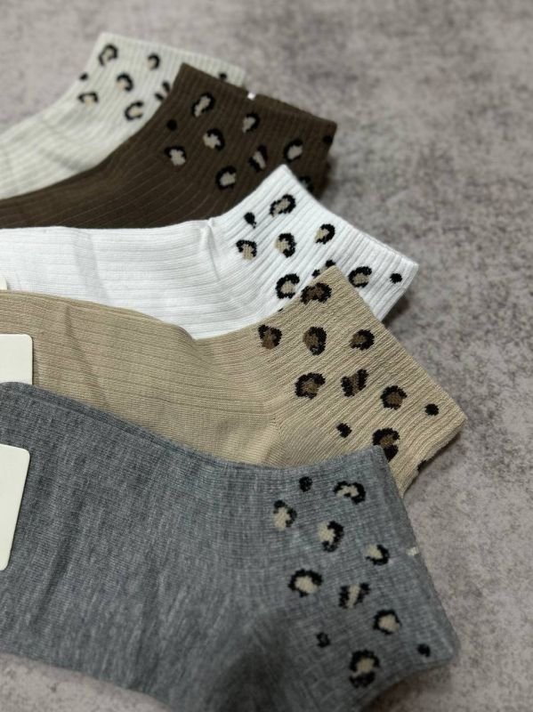 Шкарпетки демісезонні "Корона" | • Леопардовий принт  • Короткі | Розмір: 37-42