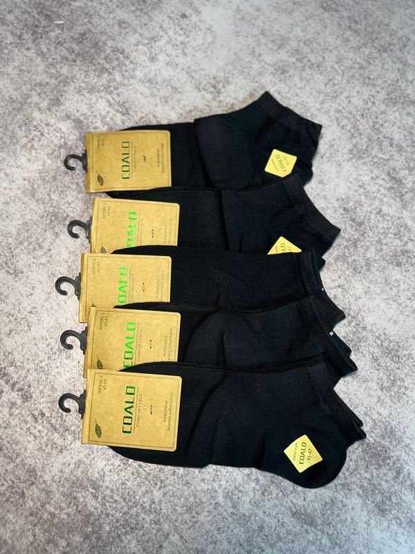 Шкарпетки демісезонні "COALO" |• Парфумовані • Базові чорні • Короткі |Розмір: 41-47