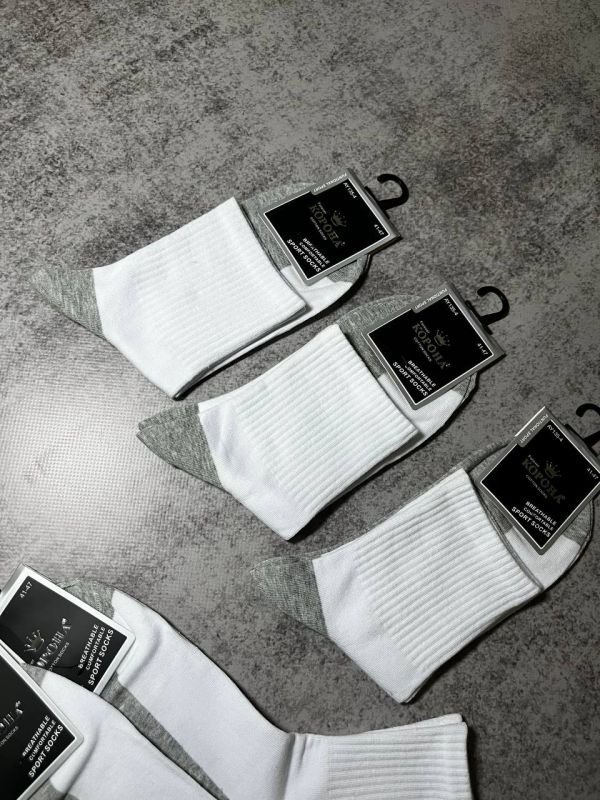 Шкарпетки демісезонні "Корона " |• Теніс •  сіра підошва | Розмір: 41-47